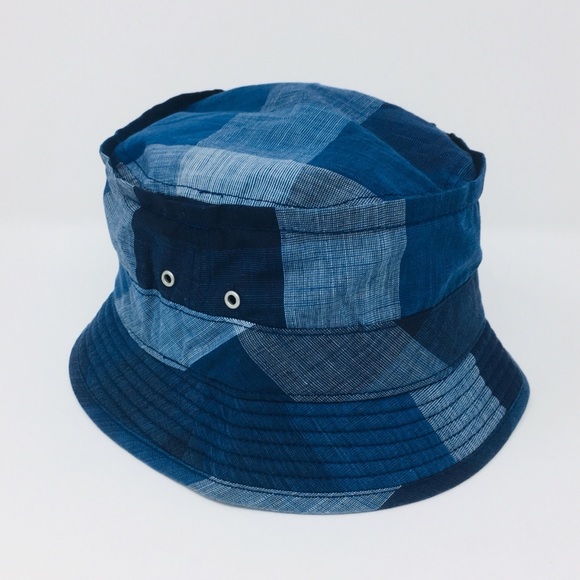 J. Crew Indigo Patchwork Bucket Hat XL - Picture 2 of 8